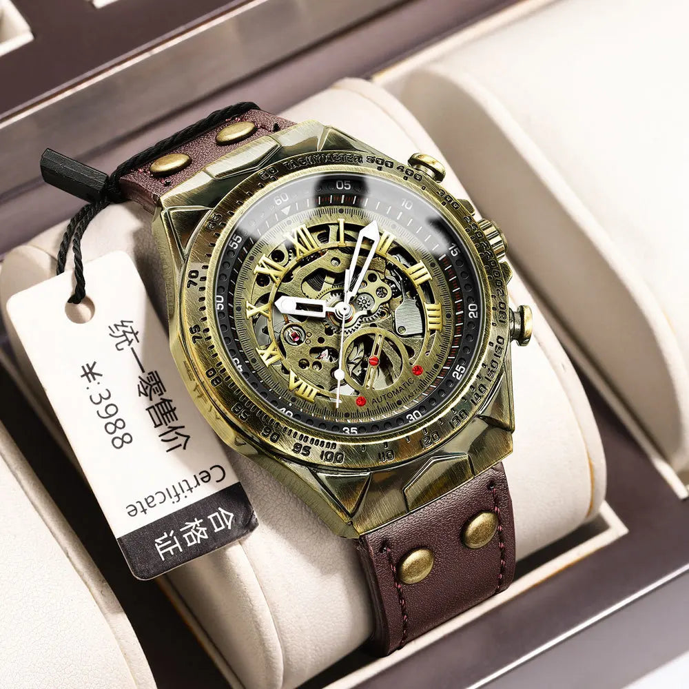 Vintage Bronze Leather Watch