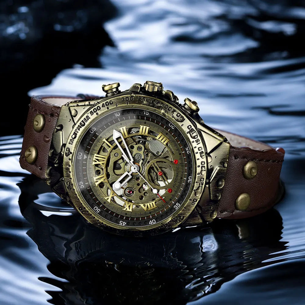Vintage Bronze Leather Watch