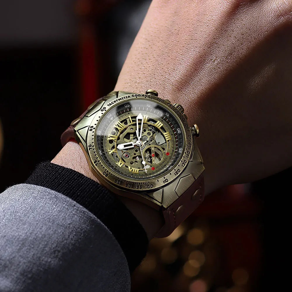 Vintage Bronze Leather Watch