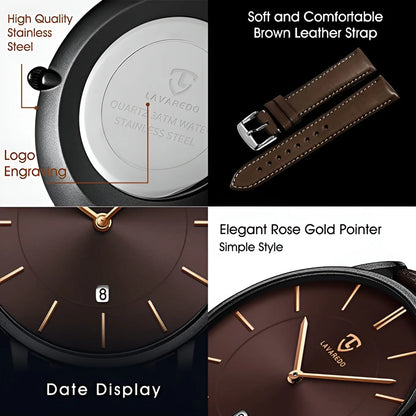 Elegant Men's Watch – Minimalist Quartz Timepiece for Modern Gentlemen