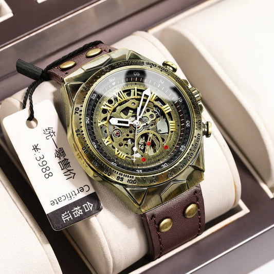 Vintage Bronze Leather Watch